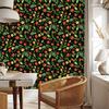 Ladybugs Wallpaper Black and Olive for Living Room and Bedroom 50x1000