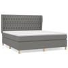 Maison Exclusive - Sommier à lattes de lit avec matelas Gris foncé 180x200cm Tissu