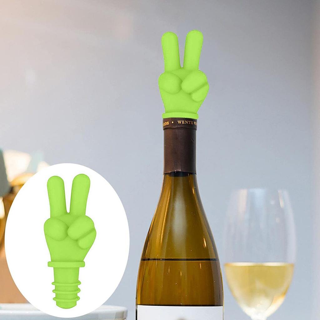 Silicone Bottle Stopper Creative Finger Shape Wine Bottle Sealer Reusable Airtight Seal for Food Storage Glass Bottles and Spice Jars