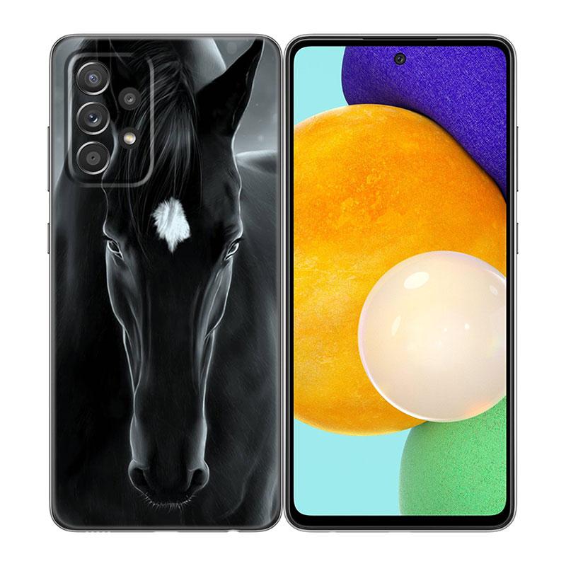 Чехол для телефона с бегущей лошадью для Samsung Galaxy A04 A21 A30 A50 A52 S A13 A14 A22 A23 A32 A53 A73 5G A11 A12 A31 A33 A51 A70 A71 A72