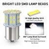 10X Светодиодные лампы 1156 BA15S P21W 3014SMD 1157 BAY15D P21/5W Лампа указателя поворота ДХО Дневной ходовой огонь Красный Синий Белый для грузовика 24В