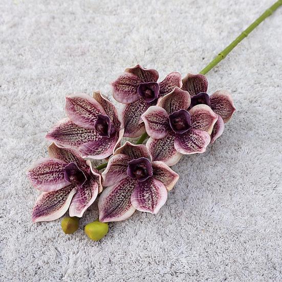 Декоративный искусственный цветок яркий пасторальный реалистичный цимбидиум искусственный цветок домашний декор