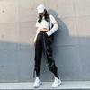 Spring Autumn Women's Pockets Cargo Harem Pants Female Black Hip Hop Casual Joggers Trousers Fashion Casual Streetwear Pants Plus Size
