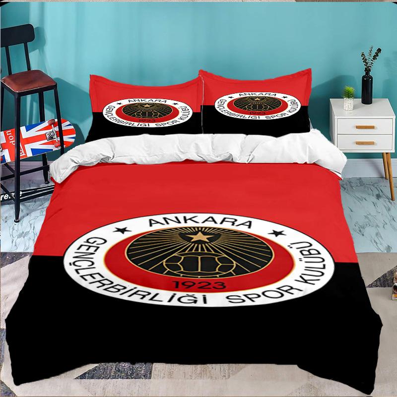 Genkelbigli Club Sports 3PCS Bedding set,Ideal for 1pc Duvet Cover And 2pcs Pillowcases Perfect for Fan gift,Ideal for Bedroom, Dormitory