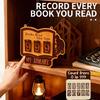 Украшение-счетчик прочитанных книг за год для домашней библиотеки Декорации Персональные трекеры книг Вывеска Декоры для книжной полки