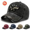 Korean Version Retro Old Washed Cowboy Baseball Hat Men and Women Street Versatile Embroidery Eagle Curved Brim Cap Tide