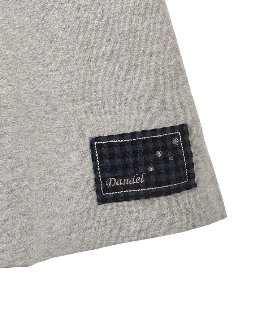 Футболка-henley Dandel Dd Check с закатывающимися рукавами и воротником-стойкой (серый)