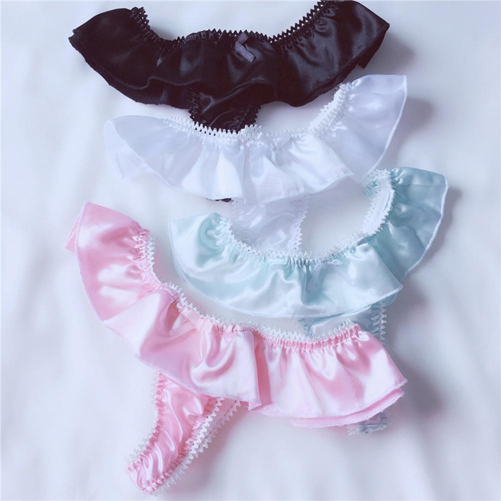 Boxer Underwear Emulation Silk Thong Lingerie T-Back Underpants Panties