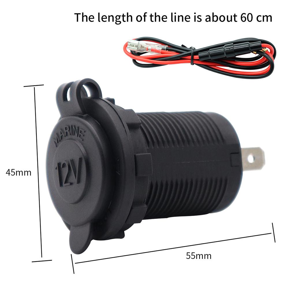12-24 В прикуриватель штекер питания водонепроницаемый с проводом автомобильный прикуриватель гнездо питания для автомобиля грузовика мотоцикла лодки