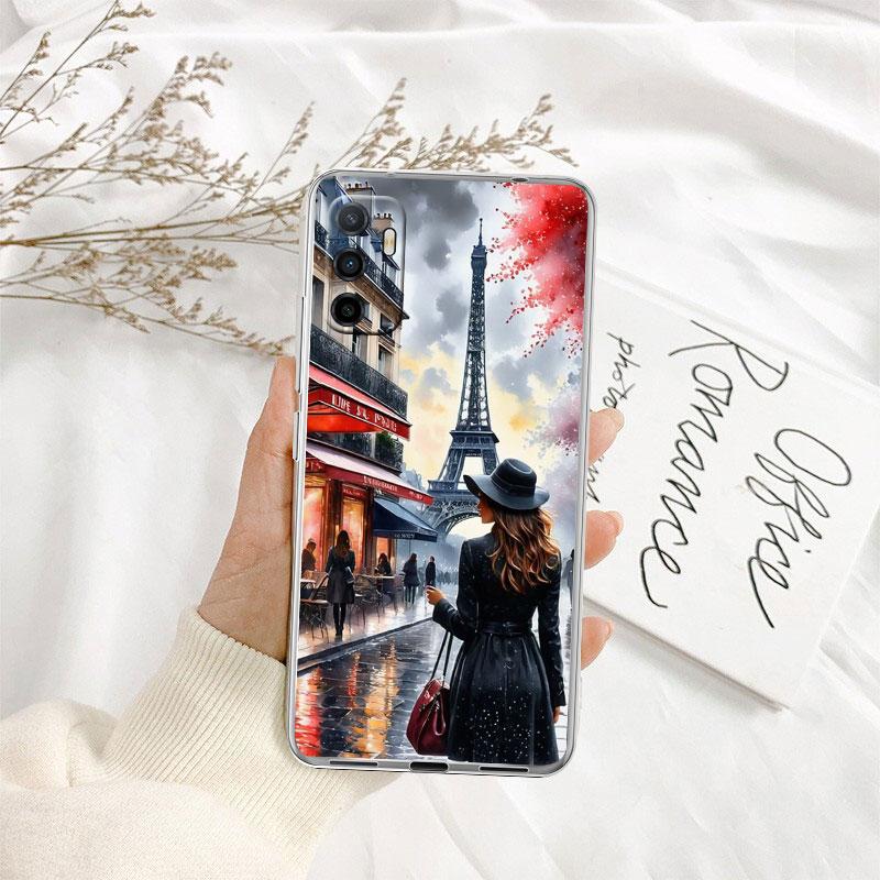 IK52 Paris Eiffel tower Case for Motorola G10 G20 G30 G31 G32 G34 G35 G41 G42 G50 G51 G52 G55 G60 G60S G62 G71 G72 G75