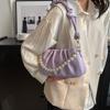 Women's Leather Bag Pleated Clouds Underarm Bag Solid Color Shoulder Bag