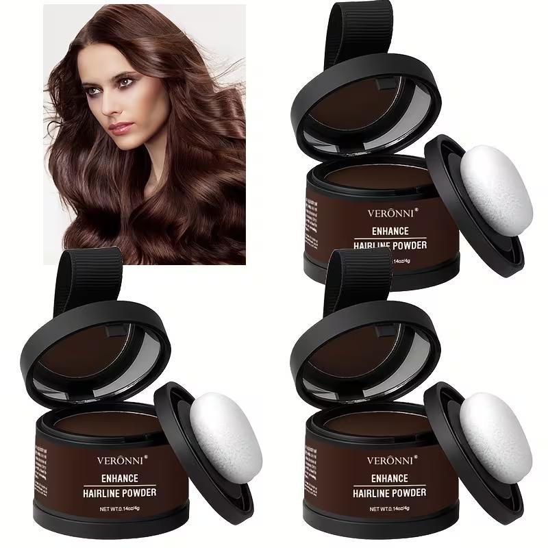 6 Color Hair Line Powder Black Root Up Natural Instant Waterproof Instant Black Root Cover & Hair Shadow Filler Root Touch Up
