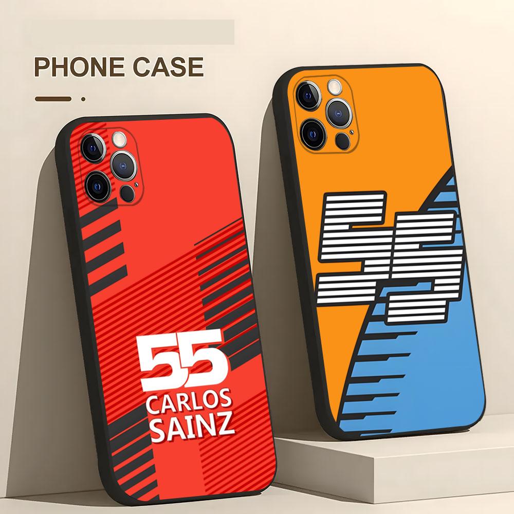 Карлос Сайнс 55(4) Чехол для телефона для iPhone 17 Air 16 15 14 12 13 11 Pro Max Mini X XR XS Max 7 8 Plus Черный силиконовый чехол