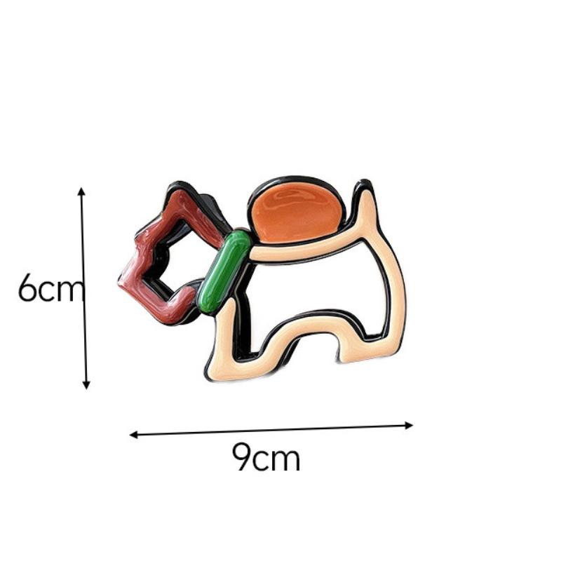 Contrasting Lines Puppy Hairpins Women's High-end Sense Cute Shark Clips Fashion Hair Accessories