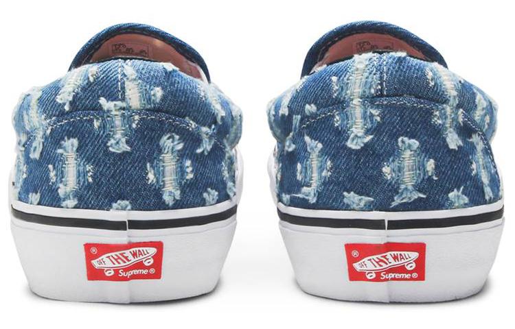 Слипон Supreme x Слипон Vans 'Blue Hole Punch Denim' VN0A38DD2DD