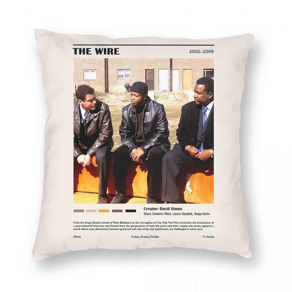 The Wire Film Poster Square Pillowcase Polyester Linen Velvet Pattern Zip Decorative Throw Pillow Case Home Cushion Cover