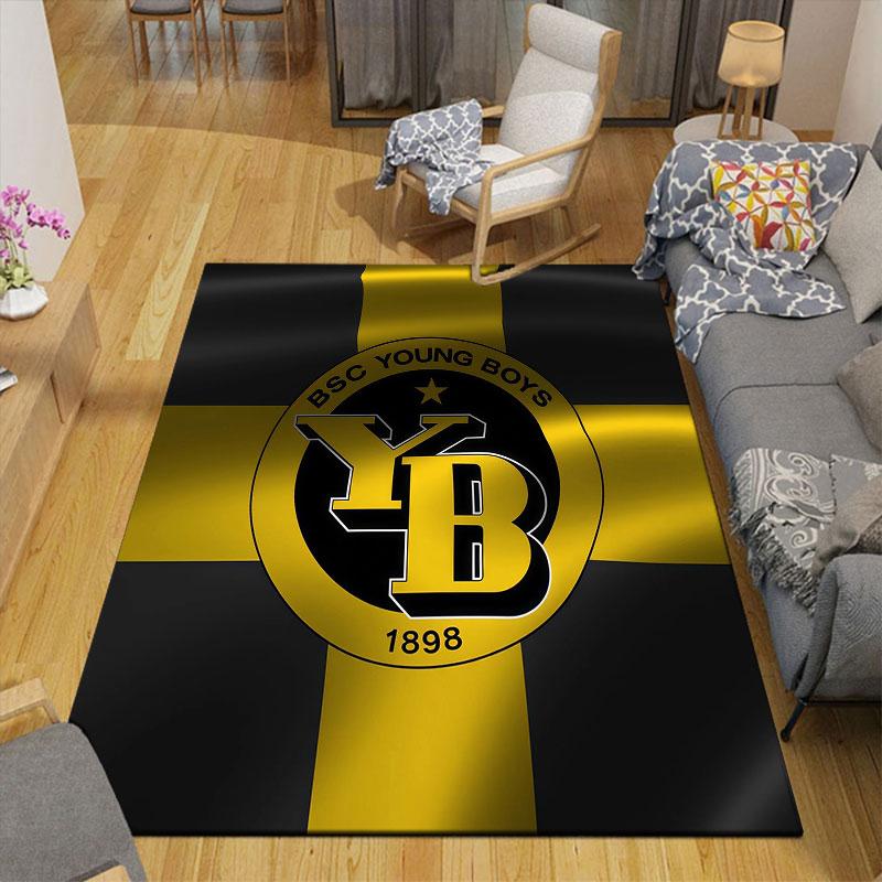 Young Boys Flannel Printed Carpet, Home Sofa Decoration for Living Room & Bedroom, Non‑Slip Play Flannel Floor Mat for Game Room