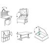 Furniture Concealed USB Panel Socket Desktop Embedded Double USB Socket for Phone Charging Double USB Charging Interface