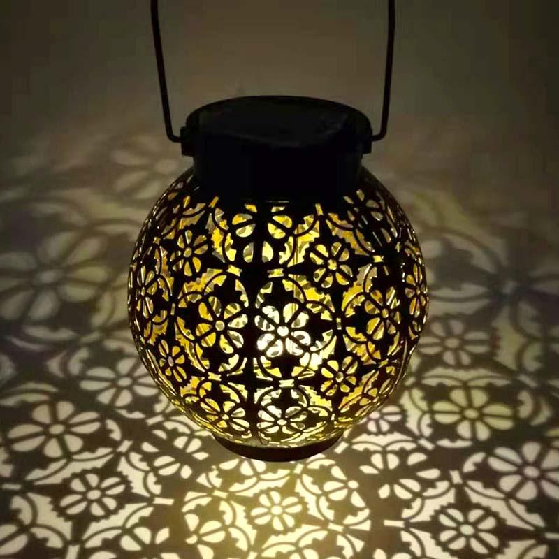 Открытый Утюг Искусство Солнечный Свет Кемпинг Газон Пейзаж Свет Украшения Ручной Фонарь Воздушная Проекция Свет Открытый Кемпинг Украшения