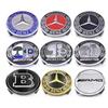 PIG4 4 Pieces/Set 75mm For Mercedes Benz AMG W203 W206 W220 W205 W211 W212 Car Wheel Center Hub Caps Benz Emblem Tire Rim Covers