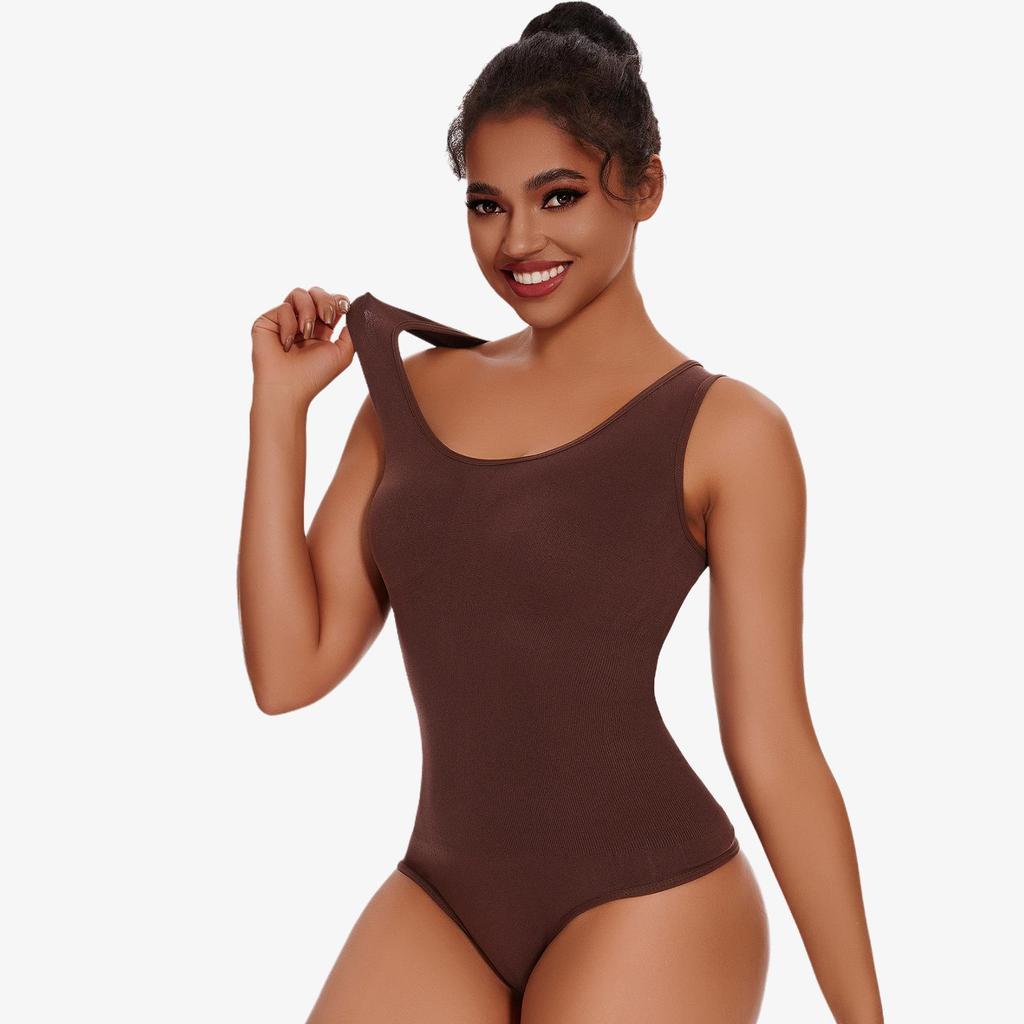 Women's Cross-Border Body Shaping One-Piece: Abdomen-Tightening, Open Crotch, Hip-Lifting, Sling Corset Briefs