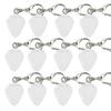 KIZAI Guitar Pick Storage Transparent Pick Collection Box QC0362 Teardrop Key Case, (12-Piece Set, Ring)