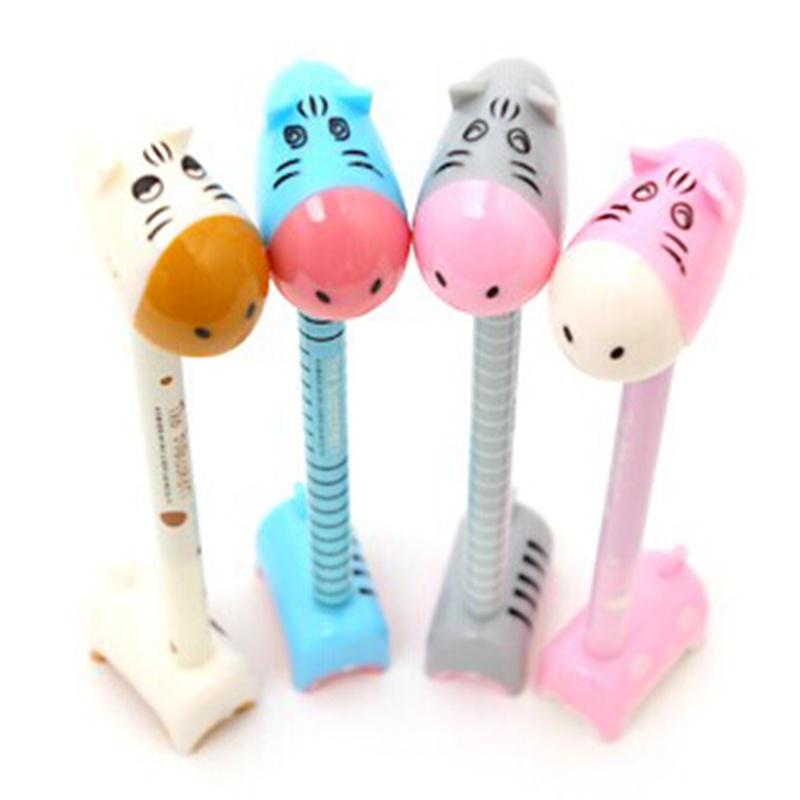 4 шт. шариковая ручка в виде осла новинка школьные игрушки школьные офисные канцелярские принадлежности из мультфильмов пластик