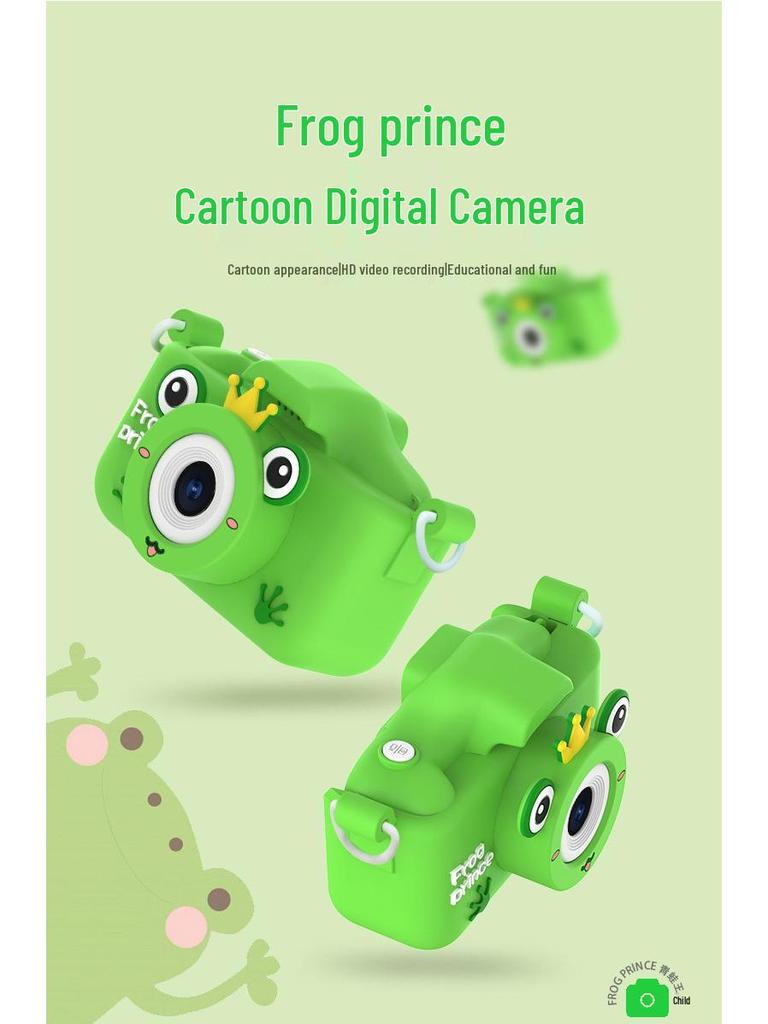 Children's Dual Lens Cartoon Digital Camera with Selfie, Video, Game, and Music Features