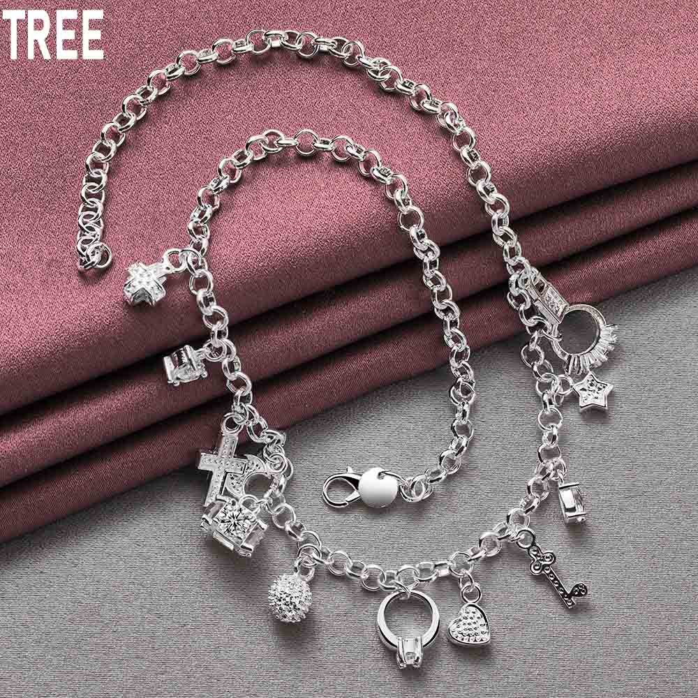 Ожерелье со звездой и замком из стерлингового серебра 925 пробы и циркония AAA, модные свадебные украшения