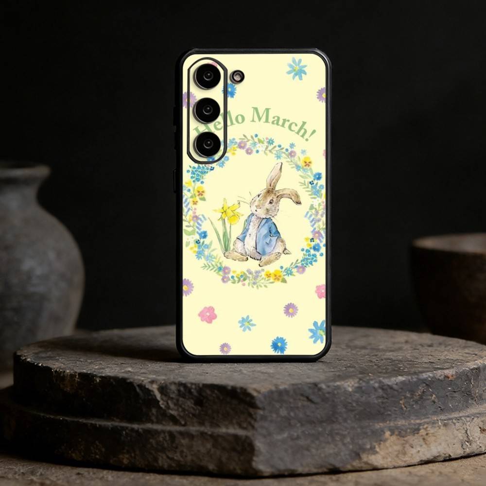 Милый чехол для телефона с Питером Кроликом для Samsung Galaxy A91,80,73,72 ,71,53,52,32 ,31,22,21s,20, Мягкий черный чехол