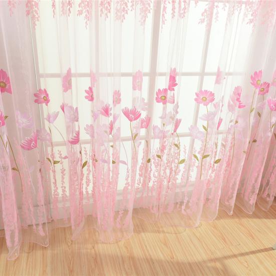 Yousheng Fine Workmanship Window Treatment износостойкий полиэстер цветочный узор карниз для занавесок из прозрачной ткани для дома