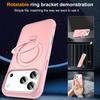 Чехол для iPhone 17 Pro Max с кольцом-держателем и подставкой, совместимый с MagSafe, из ТПУ + ПК