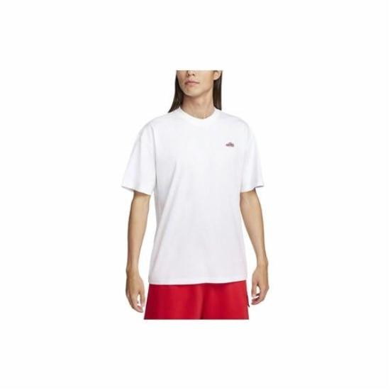 Nike Однотонная футболка-пуловер с коротким рукавом и круглым вырезом для мужчин, белая FQ3763-100