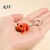Animal Shaped Key Chains 3D Printed Articulated Frog Keychain, Pendant Backpack Accessory, Keychain Bag Charm with Ring, Gift for Fog Lovers