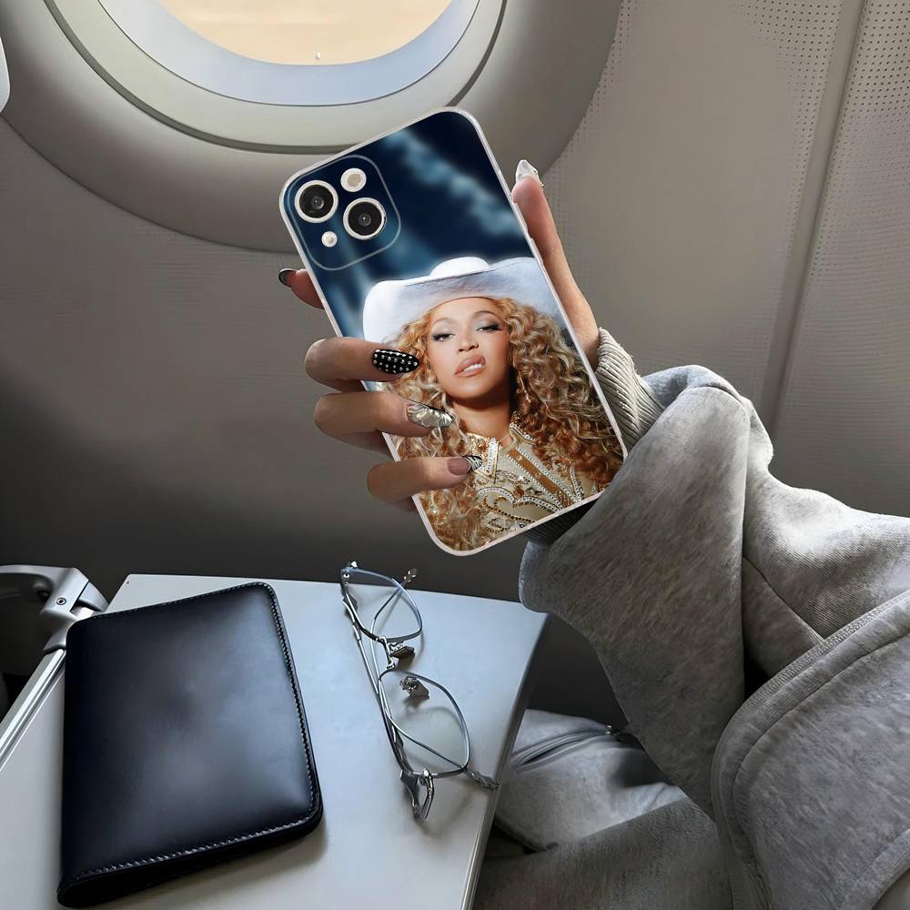 B-Beyonce Hot Singer Transparent TPU Phone Case For IPhone 17 11 12 13 14 15 16 Pro Max 16 Plus Cover