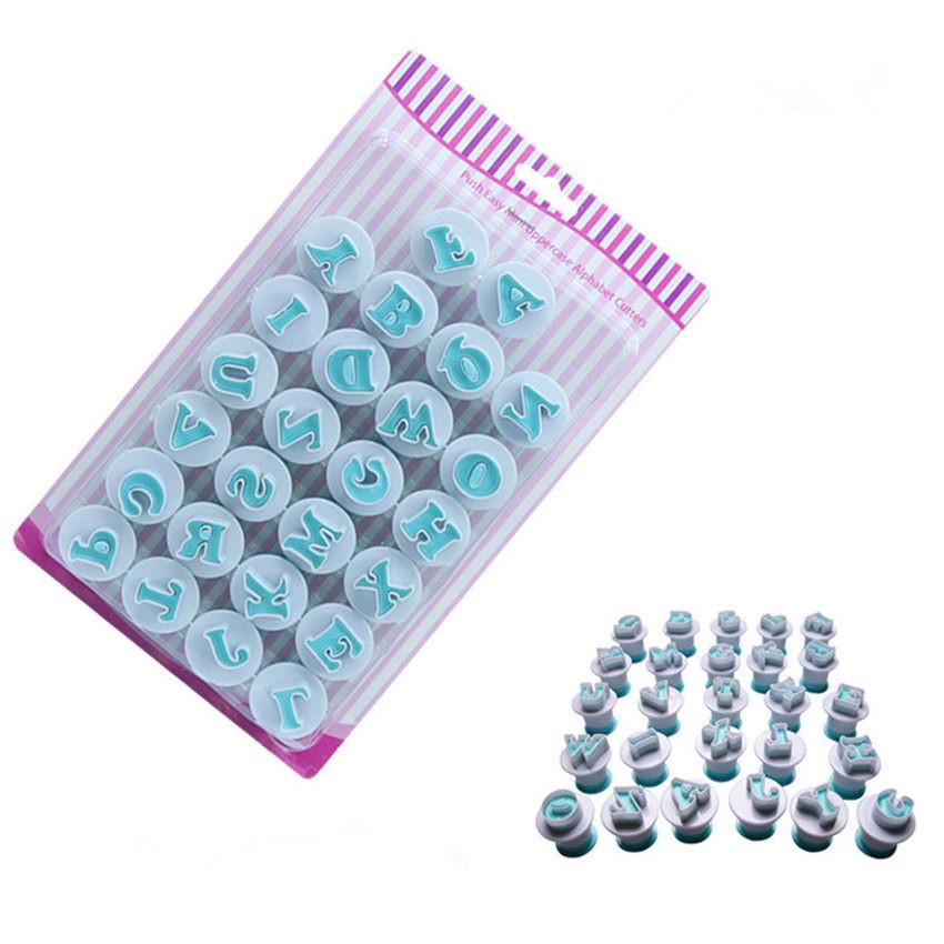 26 шт., прописные и строчные буквы английского алфавита, весенняя форма для печенья, форма для выпечки сахарного шоколада, декоративная печать