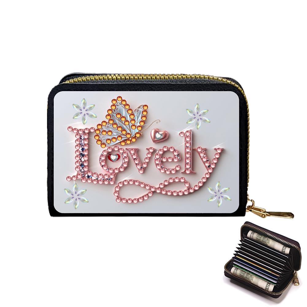 5D Diamond Painting Art Portable Card Bag Diamond Painting Fashion Card Holder Coin Purse Gift for Friends