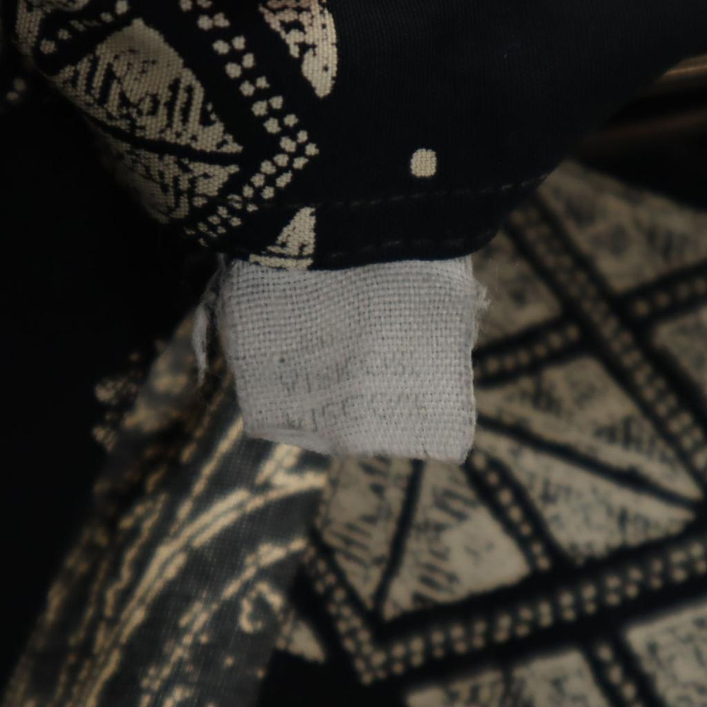 Signe Incognito 80s 90s Euro Old Paisley Pattern Long Sleeve Shirt Black Men's Used