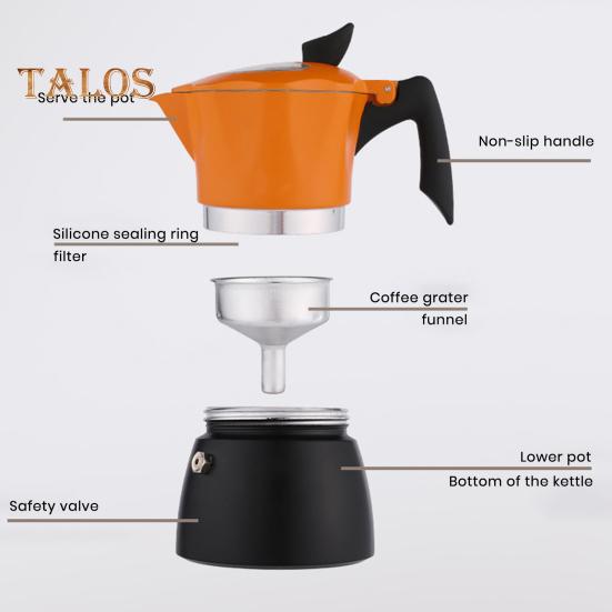 150/300 мл Мока-кофеварка эспрессо кофеварка на 3 чашки 6 чашек герметичная плита итальянская кофеварка для дома кухня на открытом воздухе путешествия ресторан