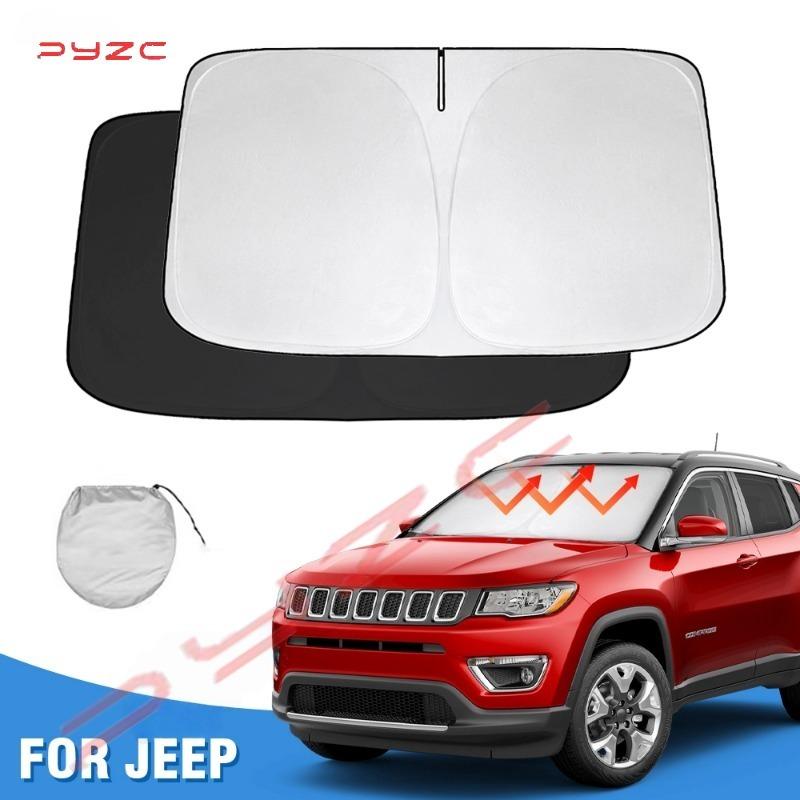 Car Windshield Sun Shade for Jeep Compass 2017- Window Sunshade Foldable Window Sun Visor Cover Blocks UV Ray