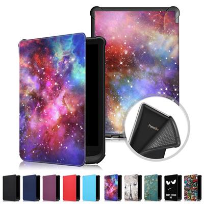 Окрашенный чехол для Pocketbook Touch Lux 5 4/Basic Lux 2, тонкий умный чехол для Pocketbook 616/627/632/606/628/633, чехол для сна и пробуждения