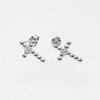 S925 Silver Cubic Zirconia Cross Earrings (1 Pair) P0900