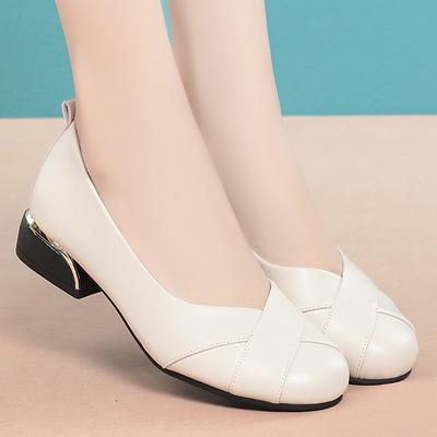 Новые женские мягкие кожаные низкие каблуки удобные босоножки среднего возраста офисные туфли на танкетке для свадьбы туфли лоферы простые