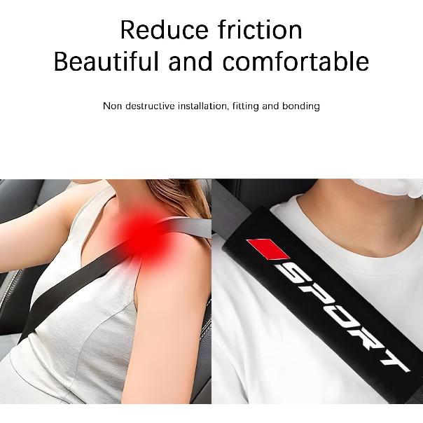 Mandark Car Seat Belt Pad, Vehicle Seatbelt Shoulder Strap Cover For More Comfortable Driving, Auto Interior Safety Belt Protection Cushion