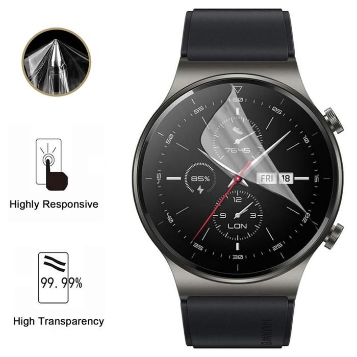 Защитная пленка для Huawei Watch GT2 Pro [Набор 6 штук] Защитная пластиковая пленка Ультратонкая Phonillico