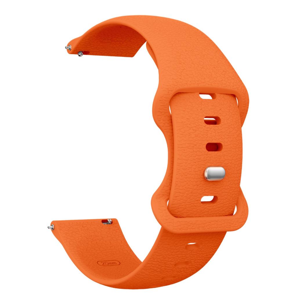 18mm Silicone Watch Band for Huawei Watch GT 6 41mm/GT 5 41mm/GT 4 41mm Litchi Texture Strap with Butterfly Buckle