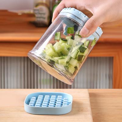 Многофункциональная машина для нарезки овощей кубиками с контейнером и лезвиями из нержавеющей стали