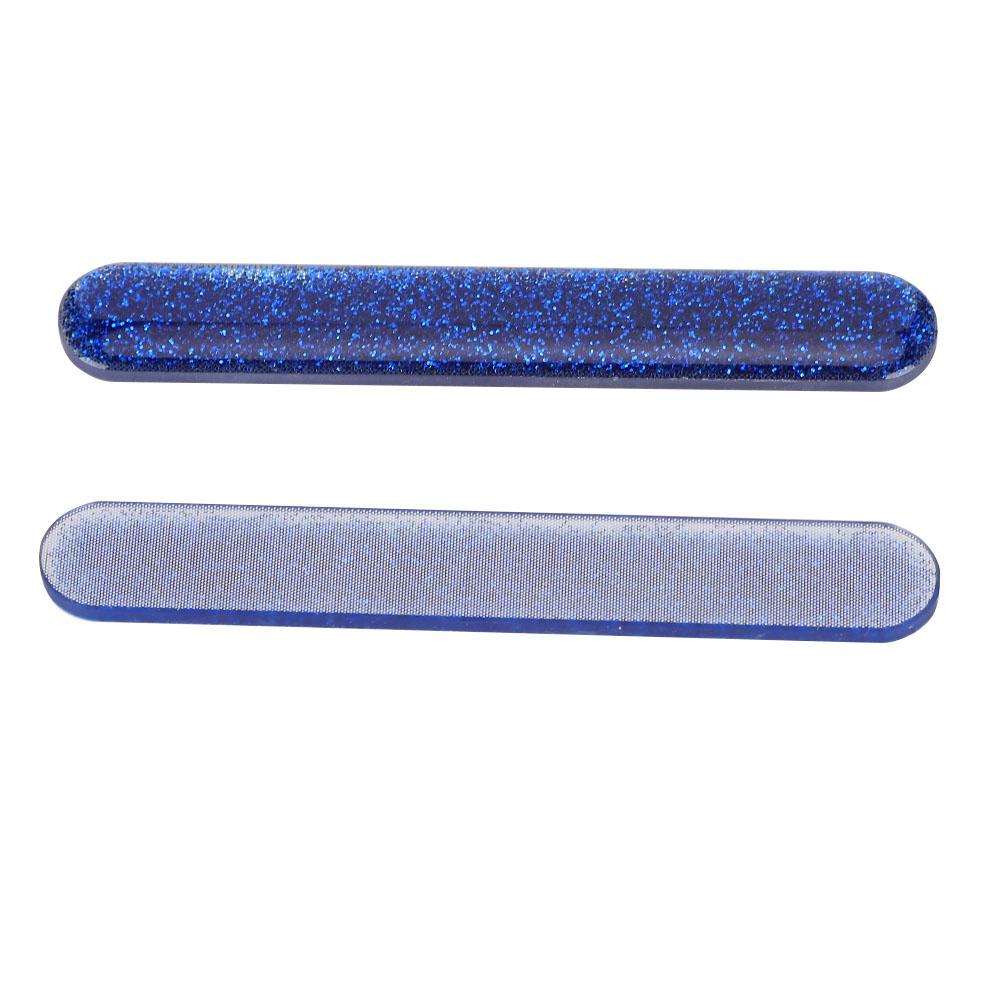 2 шт. Пилка для полировки и шлифовки ногтей, профессиональная нано-стеклянная пилка для маникюра, синяя