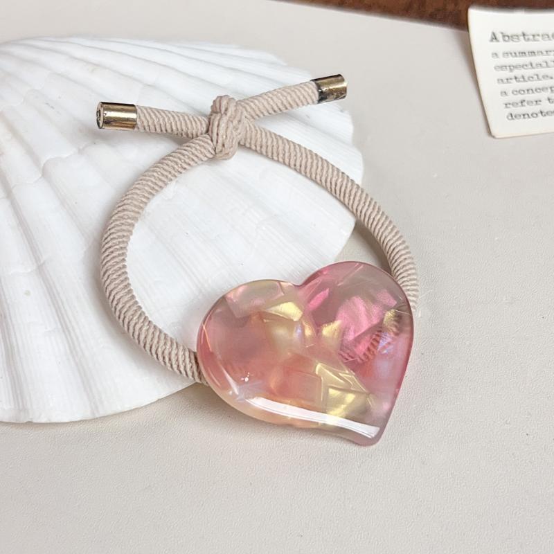 Soft High Elastic Hair Ropes Cute Solid Color Rubber Bands No Slip Ponytail Holders for Women Girls Thick Hair