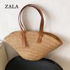 Summer Large Capacity Bag Women's New Style Small Woven Women's Bag Fashion Shoulder Bag Vegetable Basket Versatile Straw Woven
